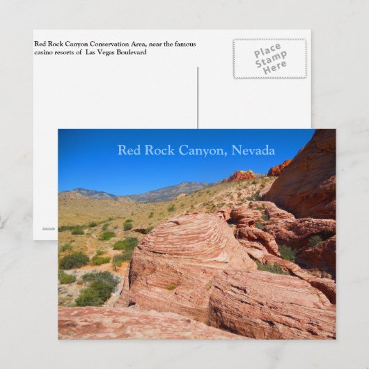 Red Rock Canyon bij Las Vegas Boulevard Briefkaart (Voorkant / Achterkant)