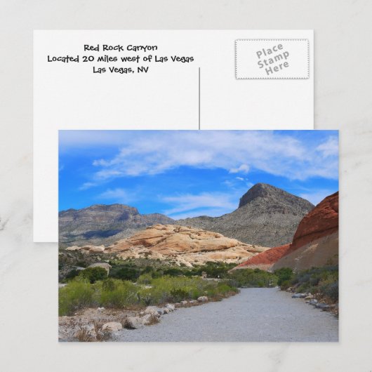 Red Rock Canyon-Las Vegas Nevada Briefkaart (Voorkant / Achterkant)