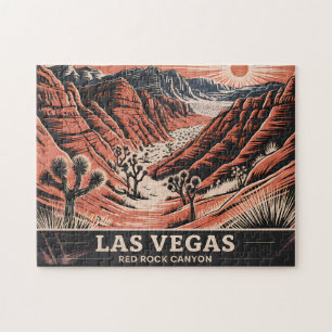 Red Rock Canyon Las Vegas Retro Vintage Travel WPA Legpuzzel
