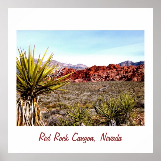 Red Rock Canyon, Las Vegas woestijn Poster (Voorkant)