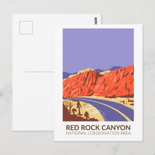 Red Rock Canyon National Conservation Area Road Briefkaart (Voorkant / Achterkant)
