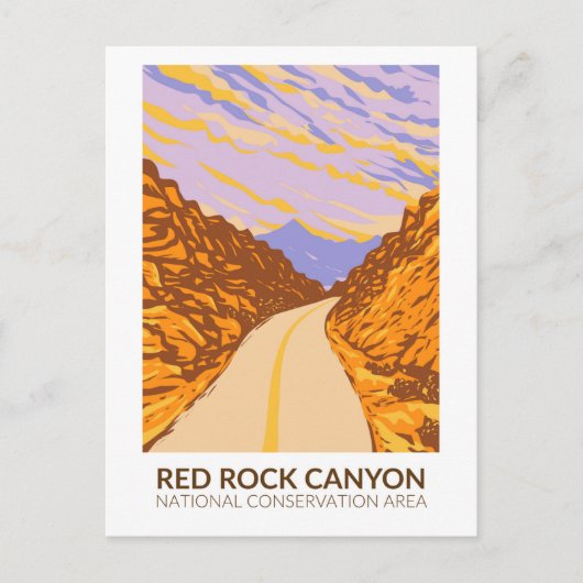 Red Rock Canyon National Conservation Area Road Briefkaart (Voorkant)