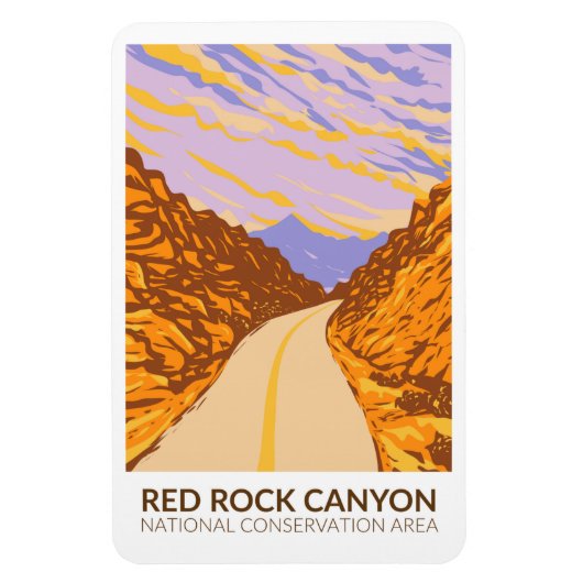 Red Rock Canyon National Conservation Area Road Magneet (Verticaal)