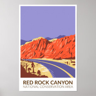 Red Rock Canyon National Conservation Area Road Poster