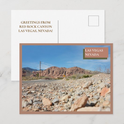 Red Rock Canyon Natuur in de Nevada woestijn in La Briefkaart (Voorkant / Achterkant)