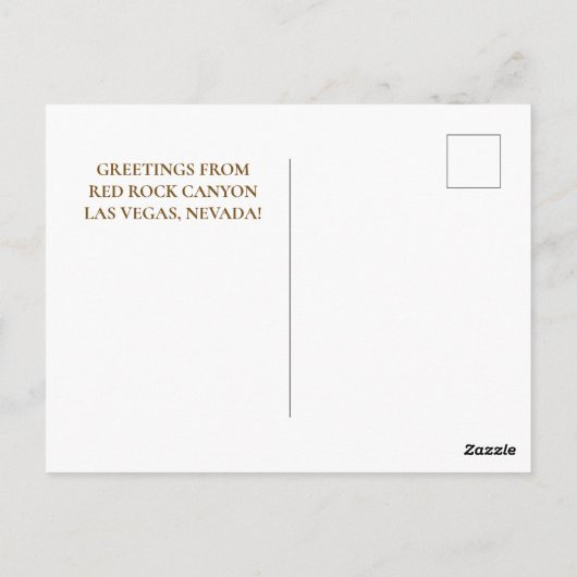 Red Rock Canyon Natuur in de Nevada woestijn in La Briefkaart (Achterkant)