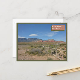 Red Rock Canyon Natuur in de Nevada woestijn in La Briefkaart