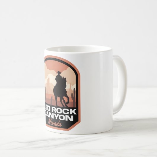 Red Rock Canyon Nevada Desert Cowboy Koffiemok (Voorkant rechts)