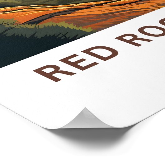 Red Rock Canyon Nevada Reisprint Poster (Hoek)