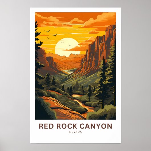 Red Rock Canyon Nevada Reisprint Poster (Voorkant)