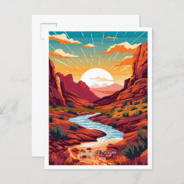 Red Rock Canyon Nevada Travel  illustratie Briefkaart