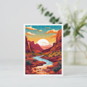 Red Rock Canyon Nevada Travel  illustratie Briefkaart (Staand voorkant)