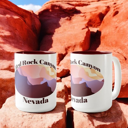 Red Rock Canyon, Nevada Tweekleurige Koffiemok