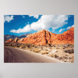 Red Rock Canyon Nevada Vector Grafisch Poster