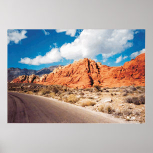 Red Rock Canyon Nevada Vector Grafisch Poster
