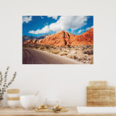 Red Rock Canyon Nevada Vector Grafisch Poster (Keuken)