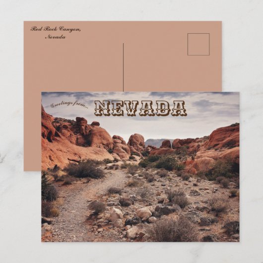 Red Rock Canyon Nevada Verenigde Staten Briefkaart (Voorkant / Achterkant)