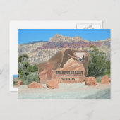 Red Rock Canyon NV Teken Briefkaart! Briefkaart (Voorkant / Achterkant)