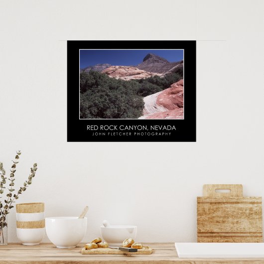 Red Rock Canyon Poster met Borders (Keuken)
