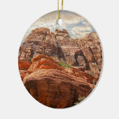 Red Rock Canyon rockformatie in Las Vegas Nevada Keramisch Ornament (Links)