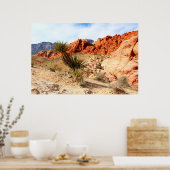 Red Rock Canyon Spring Mountains Background Poster (Keuken)