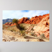 Red Rock Canyon Spring Mountains Background Poster (Voorkant)