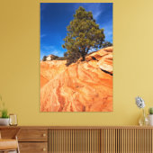 Red Rock Conifer Canvas Afdruk (Insitu (Woonkamer))