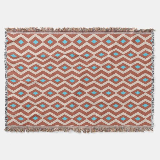 Red Rock Diamond Zigzag Throw Blanket Deken (Voorkant)
