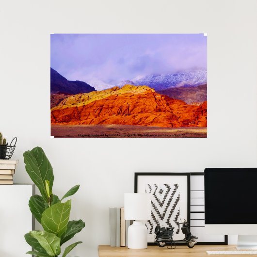 Red Rock en Clouds Print (Thuiskantoor)