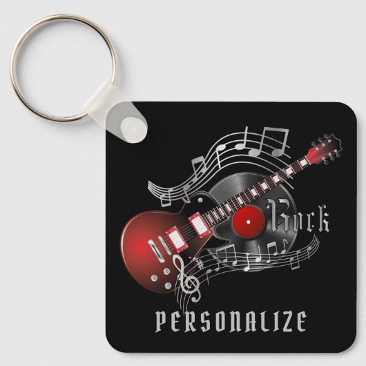 Red Rock Guitar Sleutelhanger (Voorkant)