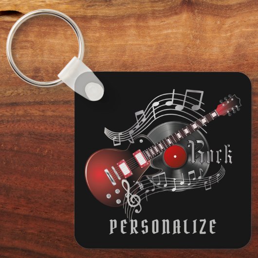 Red Rock Guitar Sleutelhanger (Voorkant)