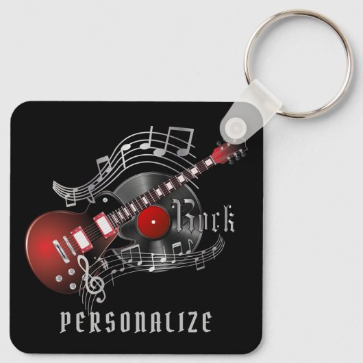 Red Rock Guitar Sleutelhanger (Achterkant)