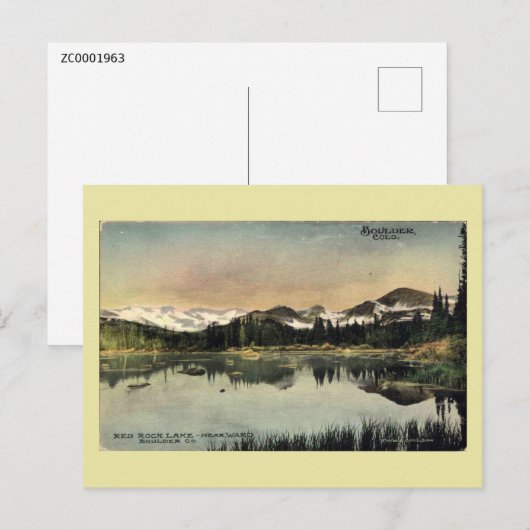 Red Rock Lake, Boulder, Colorado  Briefkaart (Voorkant / Achterkant)