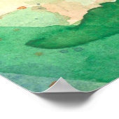 Red Rock Mountains Southwest Desert Waterverf Poster (Hoek)