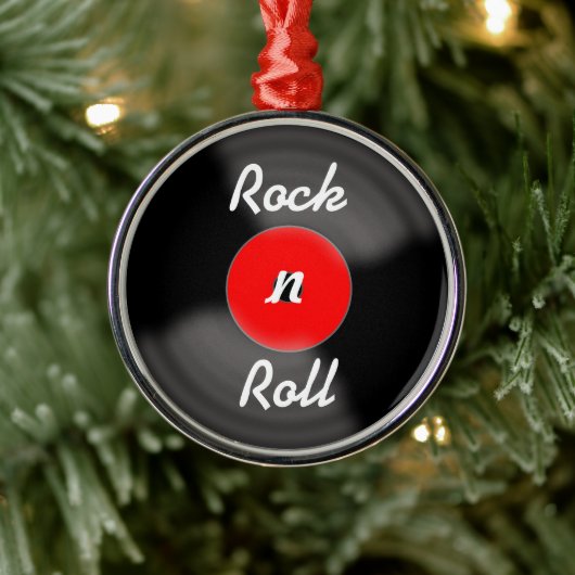 Red Rock N Roll Vinyl Record Ornament (Boom)
