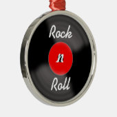 Red Rock N Roll Vinyl Record Ornament (Rechts)