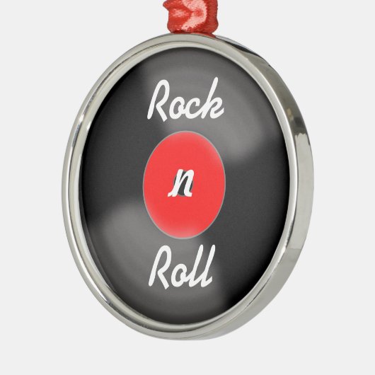 Red Rock N Roll Vinyl Record Ornament (Links)