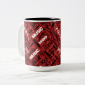 Red Rock Pop R & B Music Text Mok (Voorkant links)