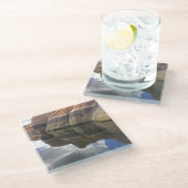 Red Rock Reflections Calm Lake Water Southwest Glazen Onderzetter (Schuin)