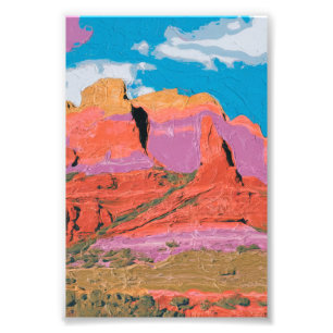 Red Rock, Sedona, Arizona, Moderne kunst Foto Afdruk