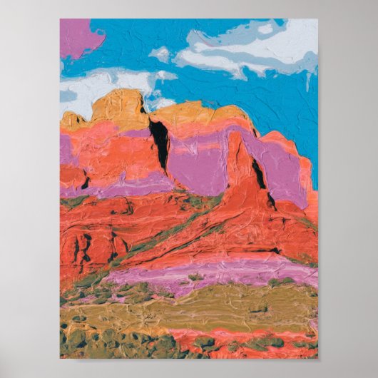 Red Rock, Sedona, Arizona, Moderne kunst Poster (Voorkant)