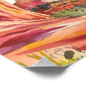 Red Rock, Sedona, Arizona, Waterverf schilderkunst Poster (Hoek)