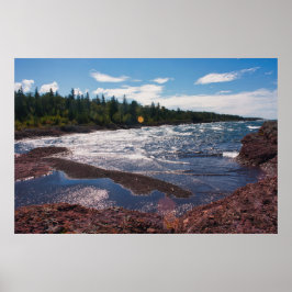 Red Rock Shoreline – Lake Superior, U.P. Poster