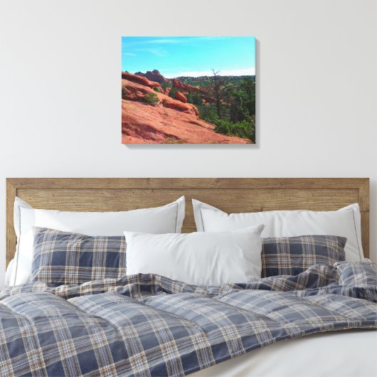 Red Rock Slope Canvas Afdruk (Insitu (Slaapkamer))