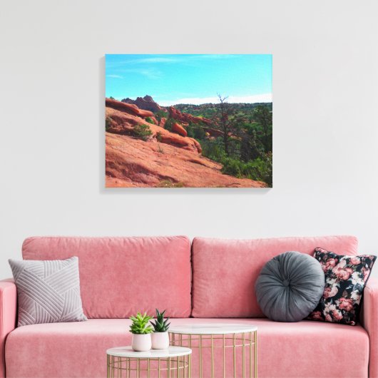 Red Rock Slope Canvas Afdruk (Insitu (Woonkamer))
