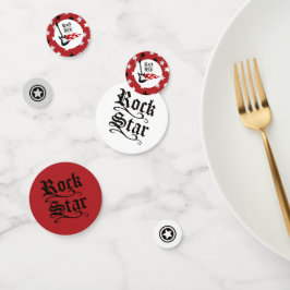 Red Rock Star Baby shower Confetti