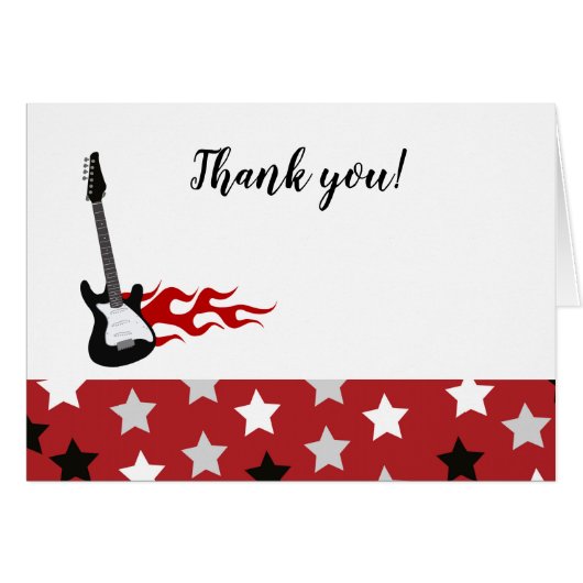 Red Rock Star Folded Hartelijk dank (Voorkant Horizontaal)