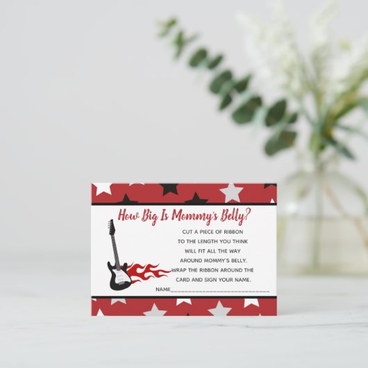 Red Rock Star Hoe groot is mama's Belly Boy Game Informatiekaartje (Staand voorkant)