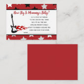 Red Rock Star Hoe groot is mama's Belly Boy Game Informatiekaartje (Voorkant / Achterkant)