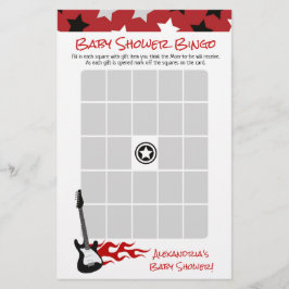Red Rock Star is een Baby shower Bingo Game